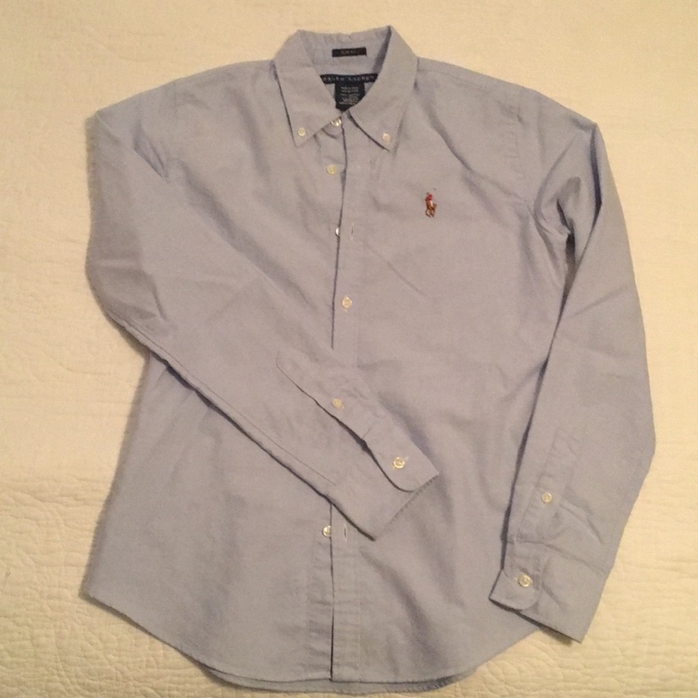 Ralph Lauren blue button down slim fit size 2